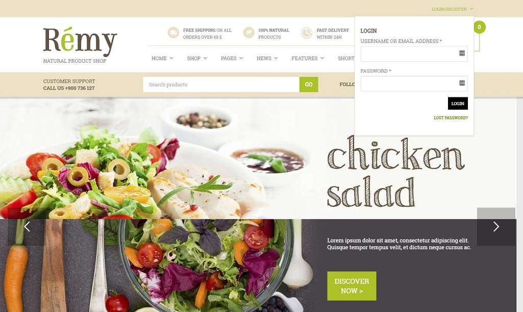 Remy – lehká a chutná šablona pro blog, restauraci i e-shop