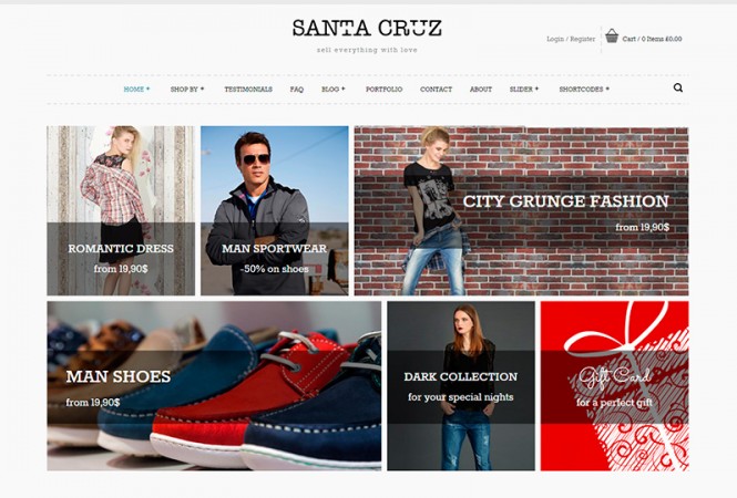 Santa Cruz – elegantní šablona pro váš e-shop
