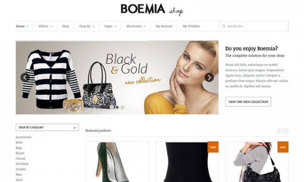 Boemia – snadno brandovatelná šablona pro e-shop
