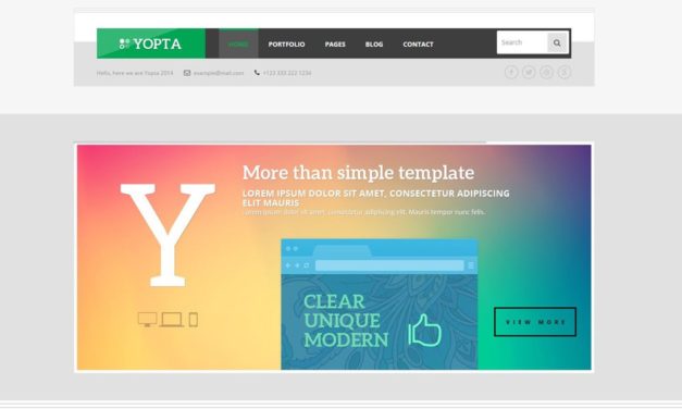 Yopta – elegantní víceúčelová business šablona
